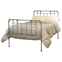 Small Double Cast Iron Bed in Blue Verdigris, MD163