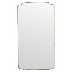 A large original 1950s Italian brass framed mirror