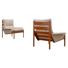 Paar Loungesessel von Illum Wikkelsø für C F Christensen Silkeborg, 1972
