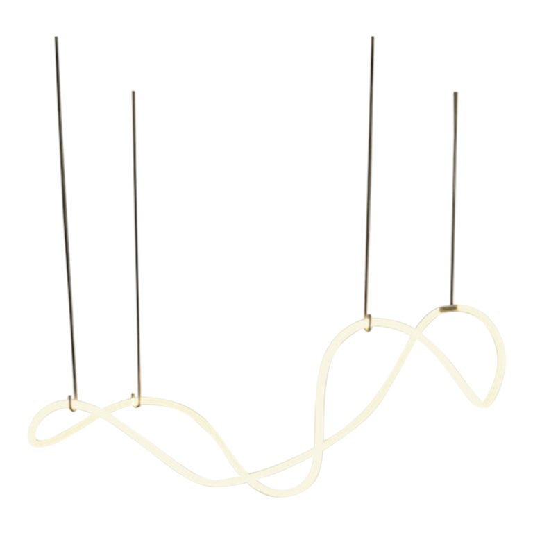 Sculptural Brass Circular Light Pendant Itaca by Morghen Studio