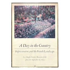 1984 “A Day in the Country” Impressionism LACMA Exhibition Poster w Claude Monet
