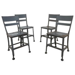 Four Toledo Steel Dining Chair, Industrial, USA