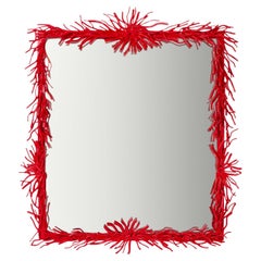 Large Vintage Faux Coral Wall Mirror