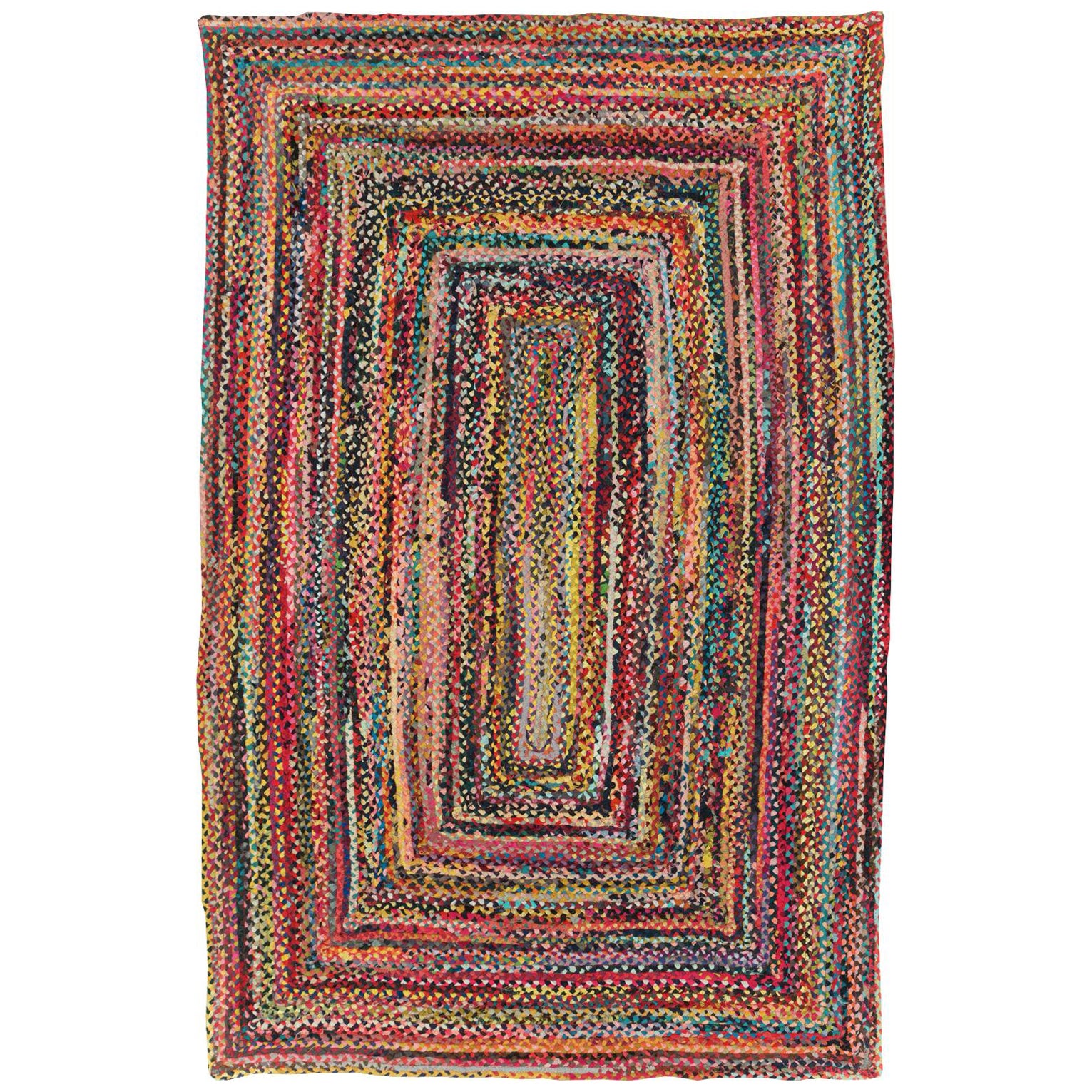 Mid-20th Century Handmade American Braided Accent Rug
