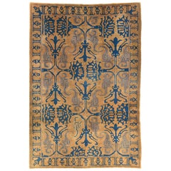 Tapis d'accent Art déco chinois fait main du milieu du 20e siècle