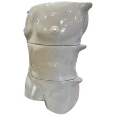 Tall & Whimsical Ceramic Tureens "Fleshpots" by Morris Rushton - England, 1970