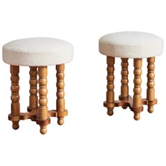 Pair of Petite Charles Dudouyt Stools