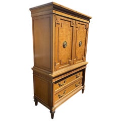 Greek Key Armoire Thomasville Tall Linen Chest Louis XVI Bedroom Armoire