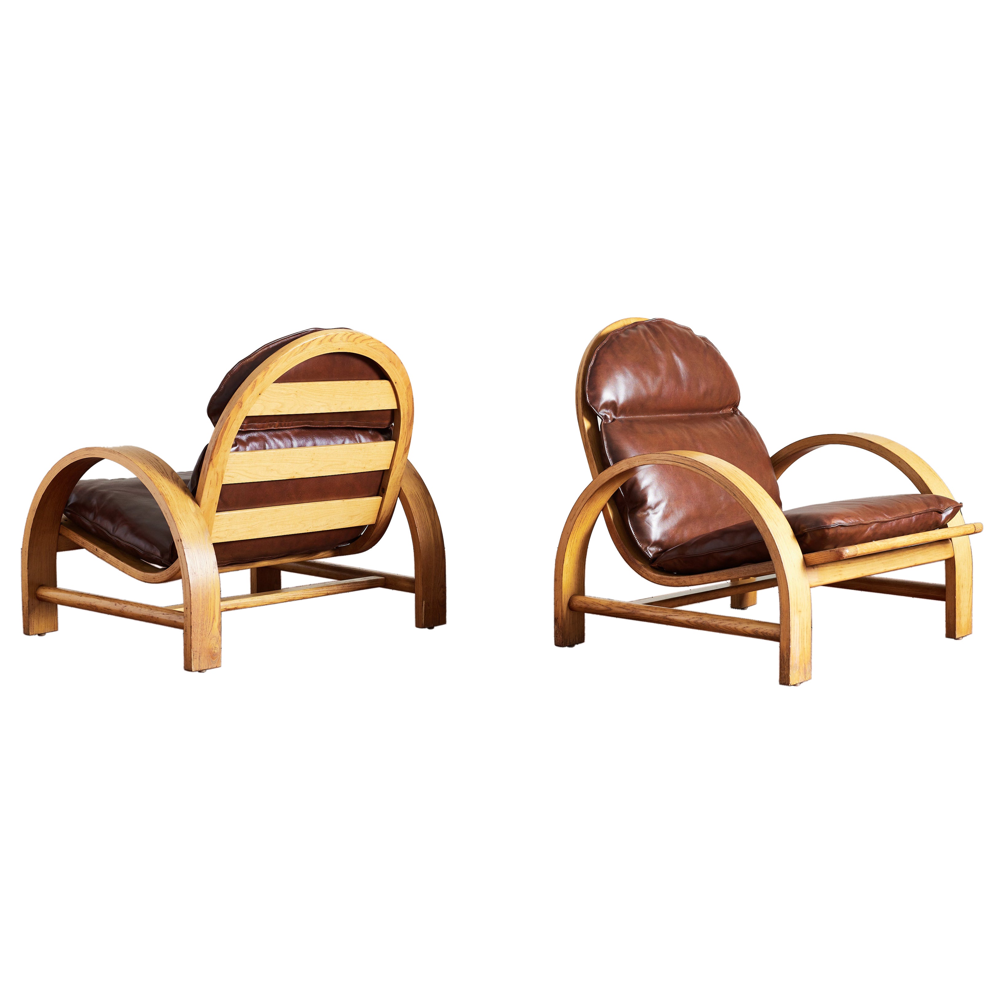 Chaises en cuir Adalberto Del Lago