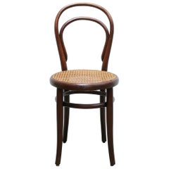 Old cane bistro chair by Thonet editions