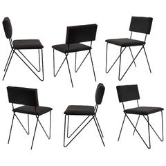 Set of Six Iron Indoor/Outdoor Chairs