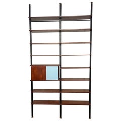 1960s two-bay sky-ground bookcase
