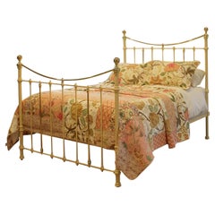 Brass and Iron Antique Bed in Cream MK310