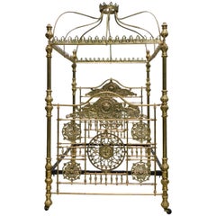 Magnificent All Brass Crown and Canopy Four Poster Bed M4P51