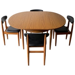 1960s Mid-Century dining table and dining chairs by Schreiber Furniture