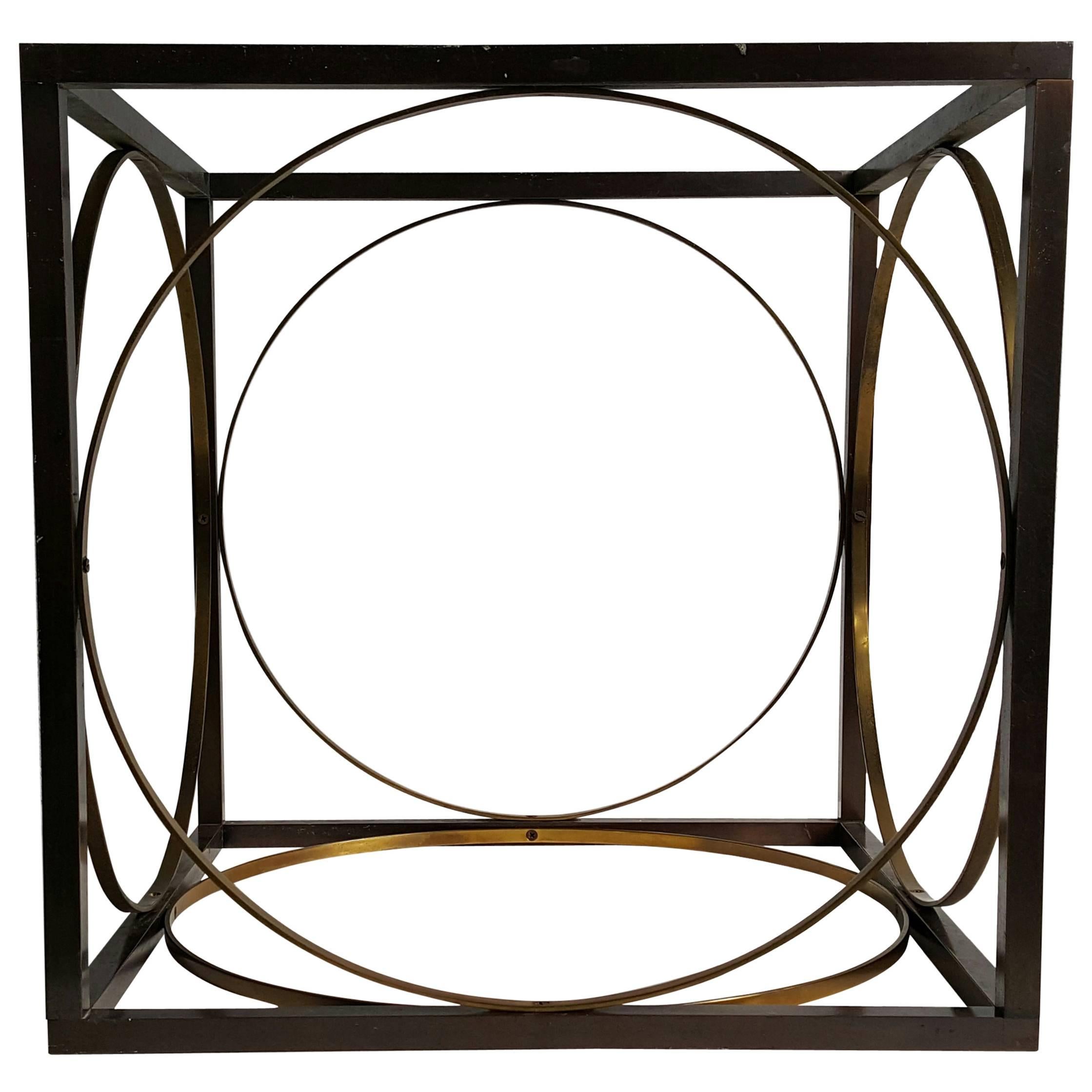 Moderner moderner Regency-Tischsockel aus Bronze und Messing im Angebot