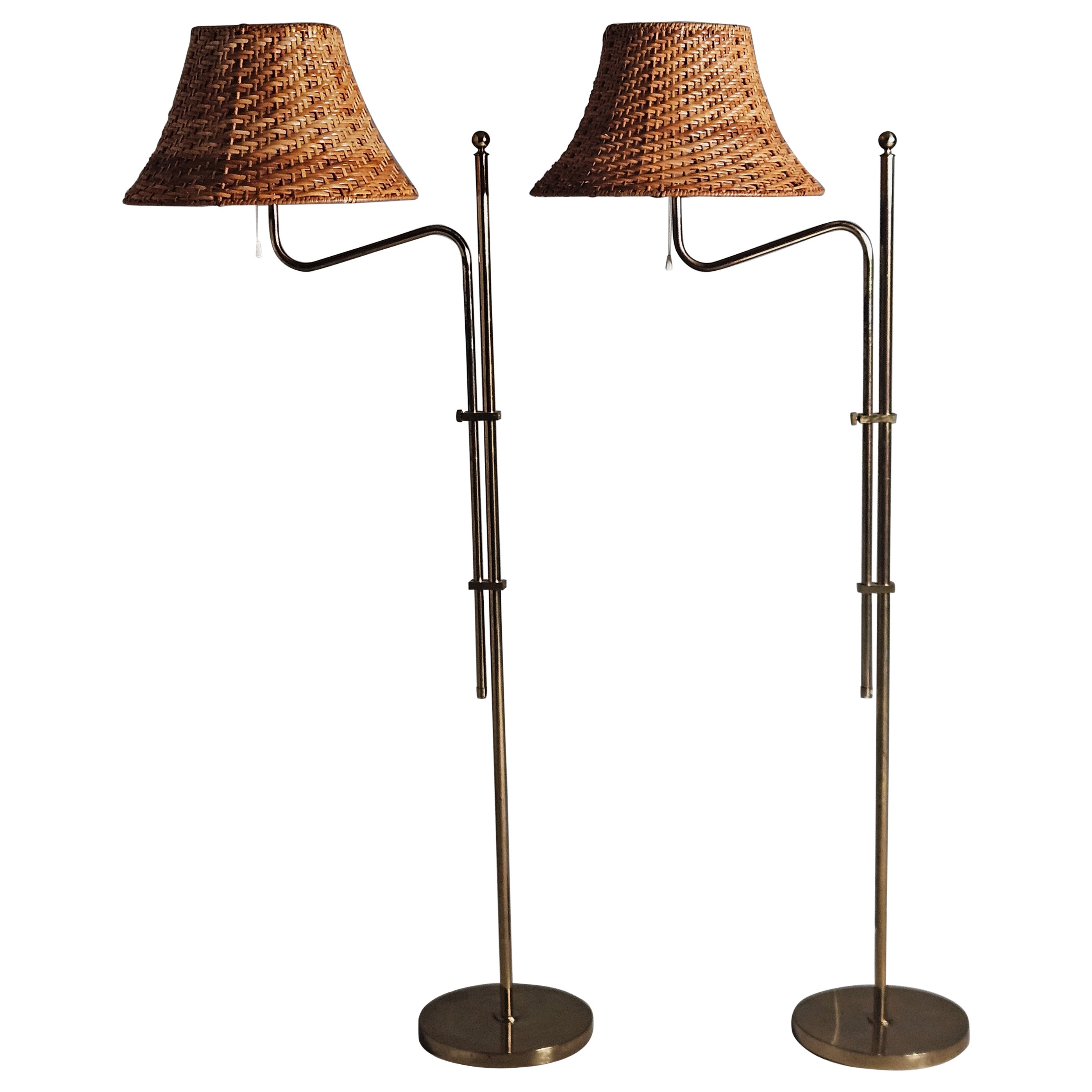 Swedish designer adjustable floor lamp by Bergboms, 1960s