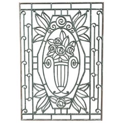 Élément architectural Art déco français en fer forgé