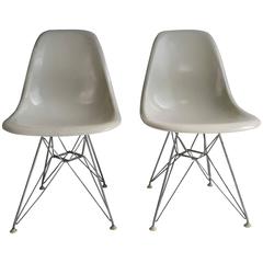 Eames Shell Chairs on Original Eiffel Bases 1950s