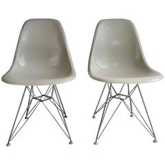 Eames Shell Chairs on Original Eiffel Bases 1950s