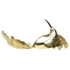 Brass Hummingbird in Flight Sculpture by Joaquin Tinta