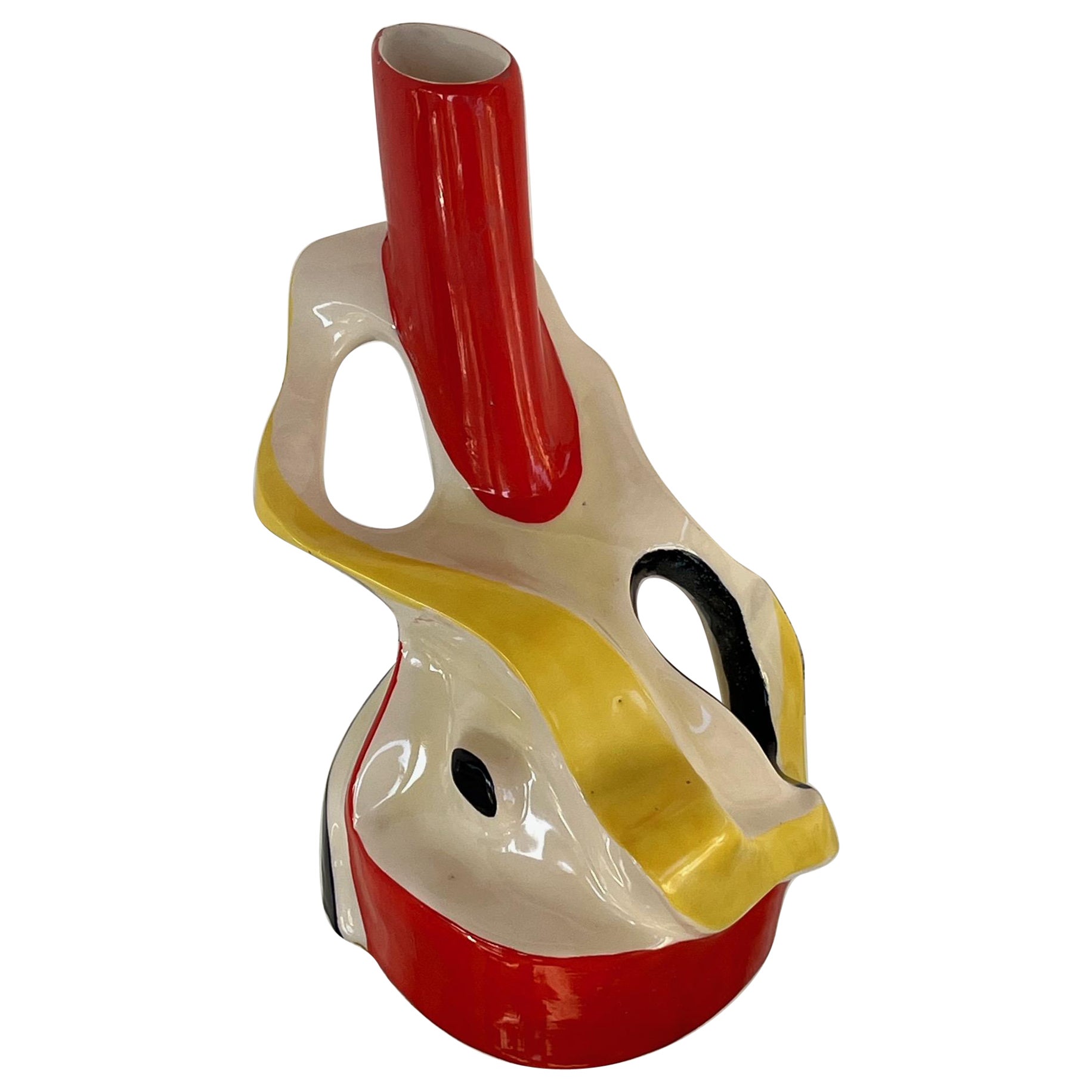 Vase en céramique polychrome émaillée de Roland Brice, Biot, années 1960 en vente