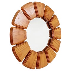 Miroir mural en bois vintage