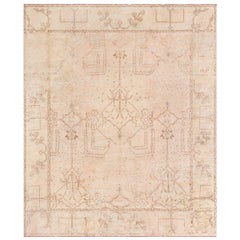 Doris Leslie Blau Antique Turkish Oushak Handmade Wool Rug