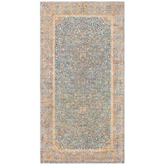 Doris Leslie Blauer authentischer persischer Kirman Handgefertigter Teppich aus Wolle
