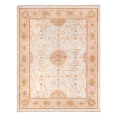 Doris Leslie Blau Vintage Botanic Turkish Oushak Handmade Wool Rug