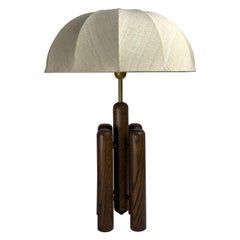 Midcentury organic sculptural architectural mushroom table lamp by Temde