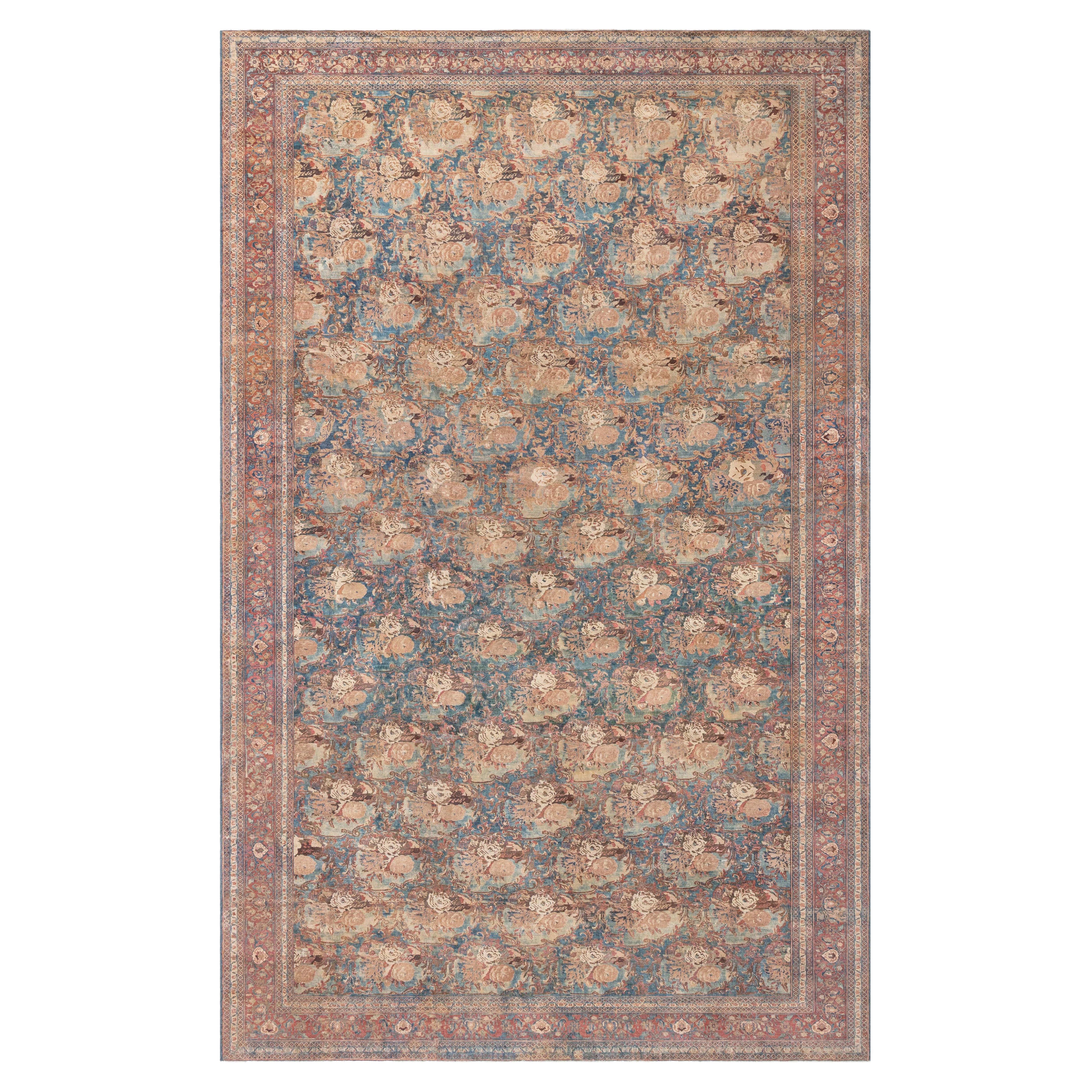 Tapis persan ancien Tabriz Botanic fait à la main Doris Leslie Blau