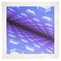 Yvaral (Jean-Pierre Vasarely) Serigrafia Op Art firmata in edizione limitata
