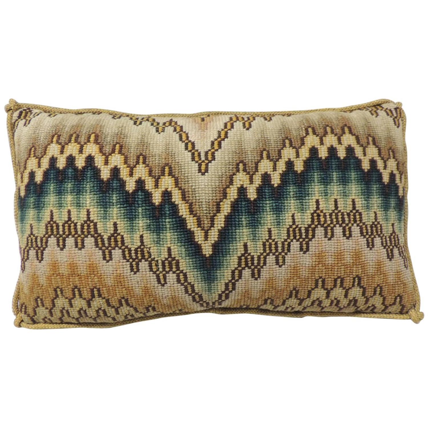 18th Century Bargello Tapestry Lumbar Pillow For Sale at 1stdibs