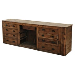 Early Pine Sideboard Counter From France, Circa 1880