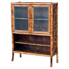 19th-C. English Aesthetic Movement Bamboo Bookcase Or Cabinet
