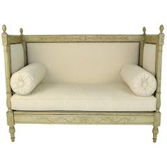 19th Century French Louis XVI Style Painted Settee