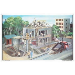 PÓSTER EDUCATIVO FRANCÉS DE DOBLE CARA OGE HACHETTE 1960 - NºS 18 Y 24