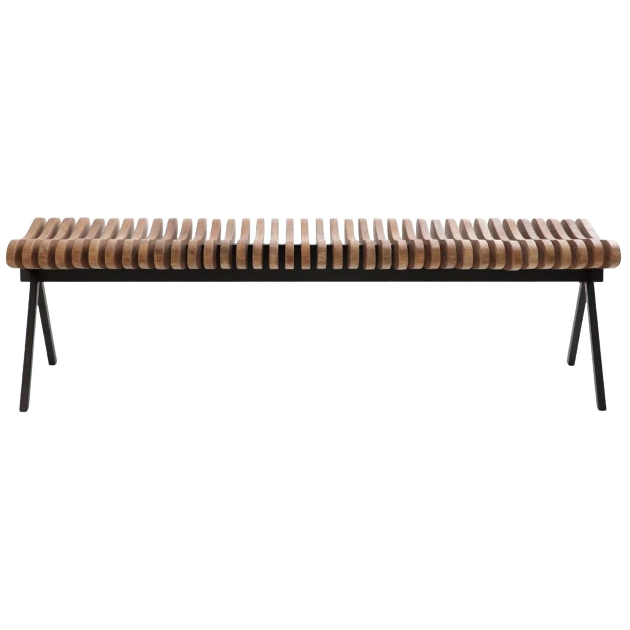 Petit banc en teck Perlude de Caroline Voet