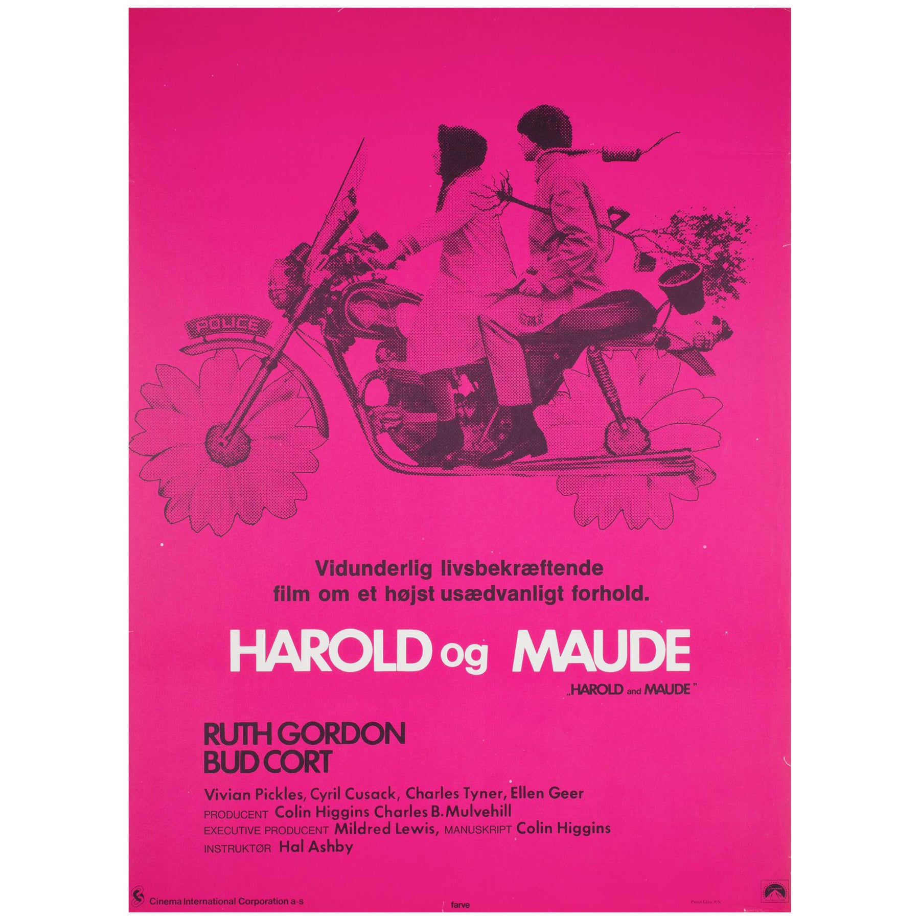 Dänisches Filmplakat „Harold und Maude“, 1971