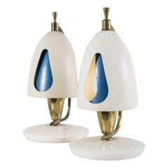 Pair of Angelo Lelii table lamps for Arredoluce Italy model 12398 50's