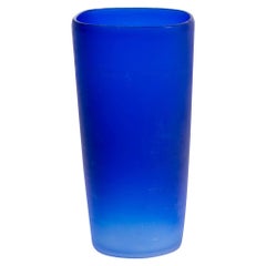 Cenedese Cobalt Blue Italian Glass Vase