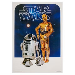 Affiche originale du film « Star Wars », Droids, 1977, commerciale américaine, support en lin