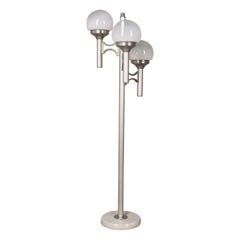 Dreiflammige Stehlampe aus Sciolari-Glas, 1970er Jahre