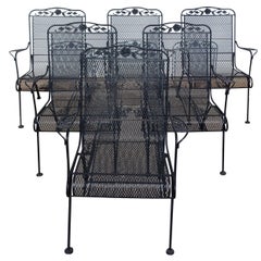 Set of 6 Mid-Century Modern Woodard Outdoor Chairs