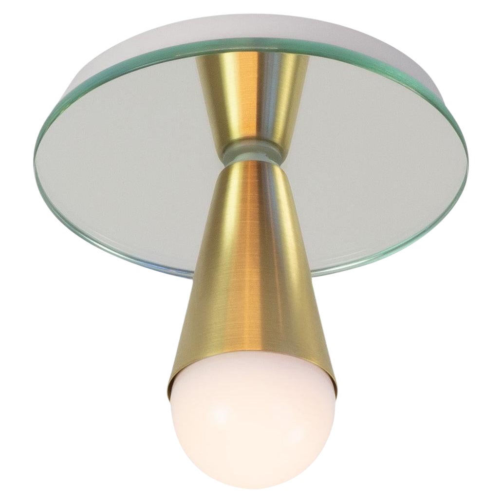 Echo One Flush Mount in Brass from Souda, in Stock