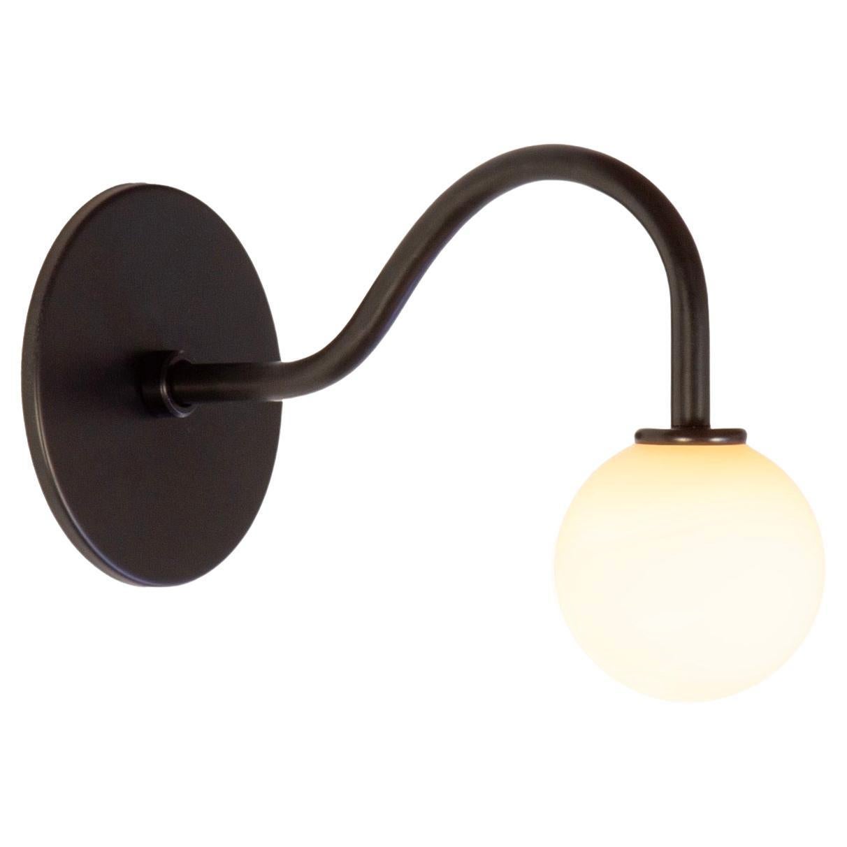 Pin Up Wall Sconce by Research.Lighting, Black, 3in Glass, Made to Order
