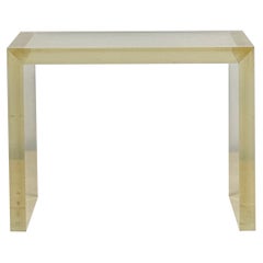 Minimalist Post-Modern Thick Lucite Side Table