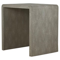 Tall Shagreen Art Deco Side Table in the Style of Jean-Michel Frank