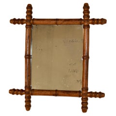 Late 19th Century Faux Bamboo Mirror from France